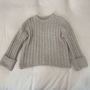 Oatmeal chunky knit sweater